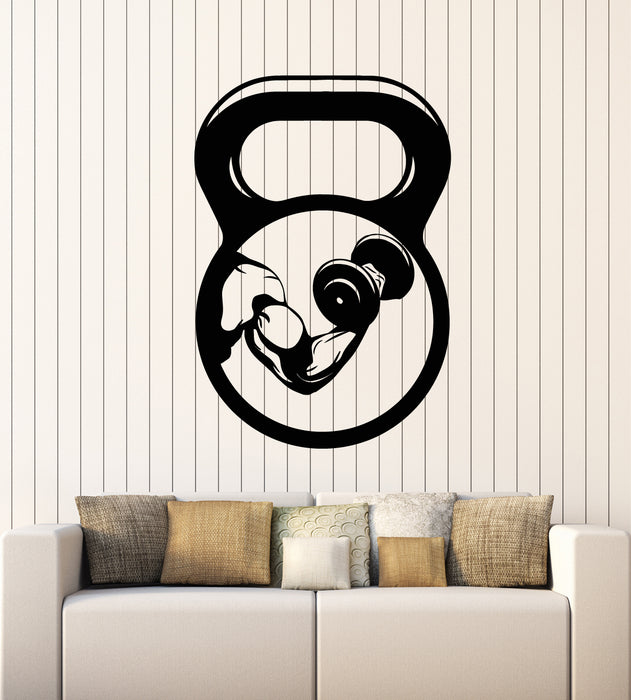 Vinyl Wall Decal Gym Sport Weight Fitness Attributes Barbell Stickers Mural (g3359)