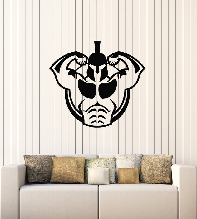 Vinyl Wall Decal Man Muscles Sports Gym Spartan Warrior Stickers Mural (g4278)