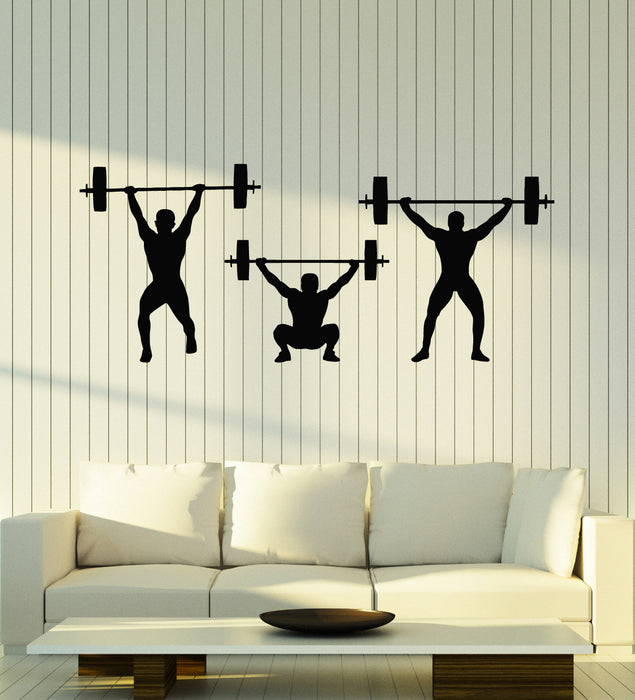 Vinyl Wall Decal Sport Athletic Fitness Club Iron Gym Bodybuilding Stickers Mural (g5993)