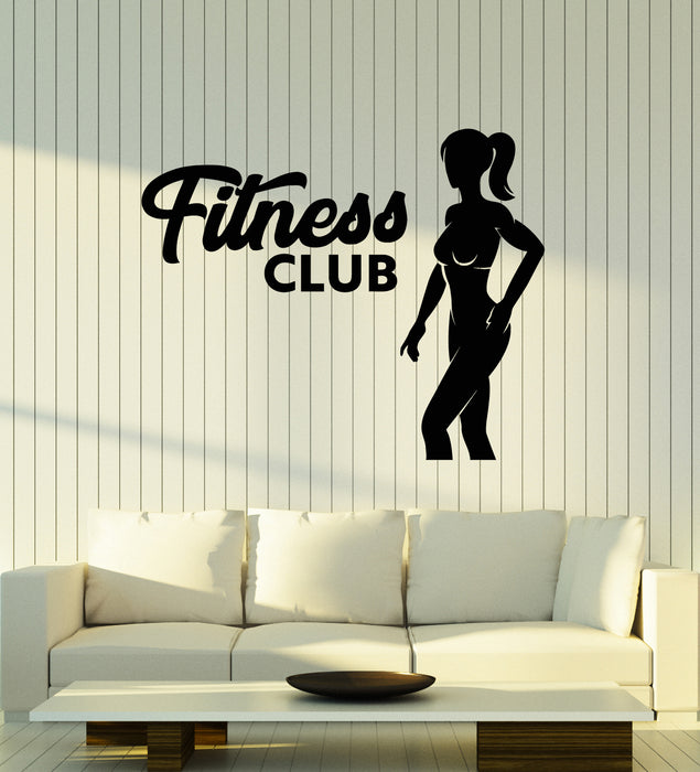 Vinyl Wall Decal Gym Fitness Sports Healthy Lifestyle Beauty Body Stickers Mural (g6104)