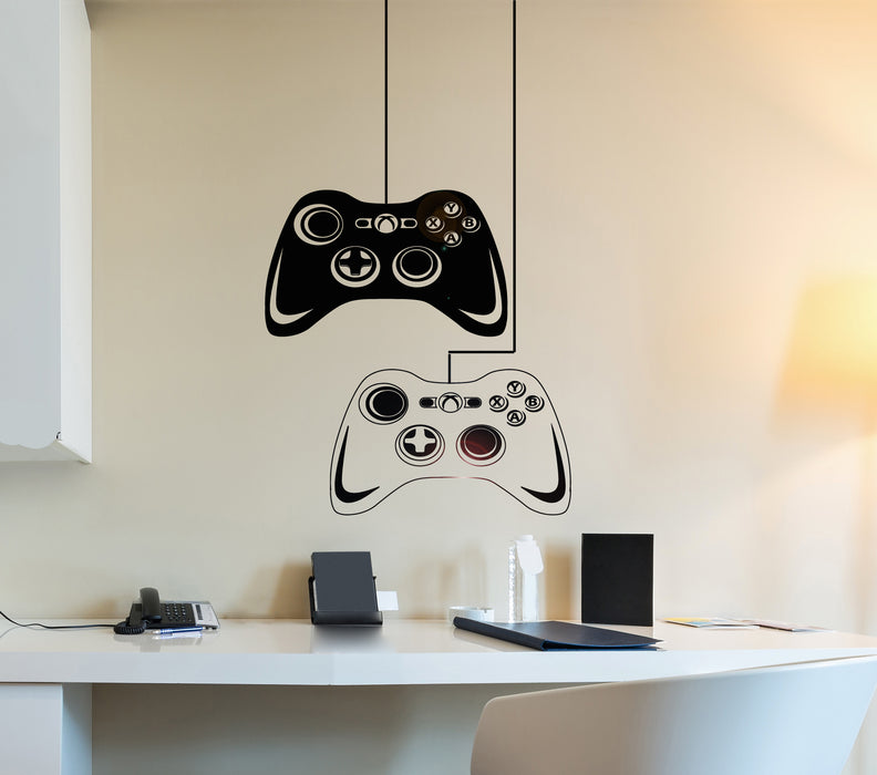 Vinyl Wall Decal Playroom Gamer Joystick Video Games Stickers Mural 22 in x 35 in gz242