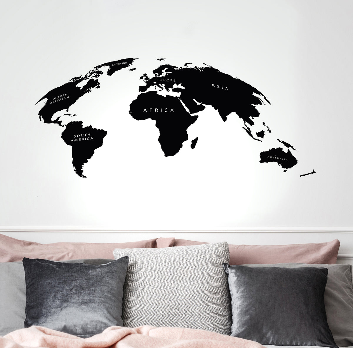 Vinyl Wall Decal World Map Atlas Travel Tourism Living Room Stickers M ...