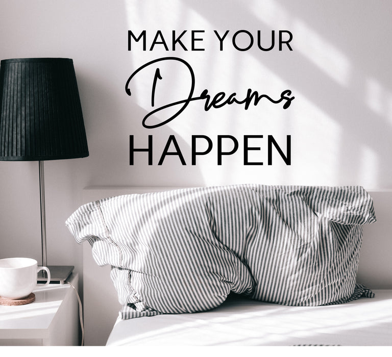 Autocollant mural en vinyle avec citations et mots inspirants pour réaliser vos rêves 22,5 po x 22,5 po gz288