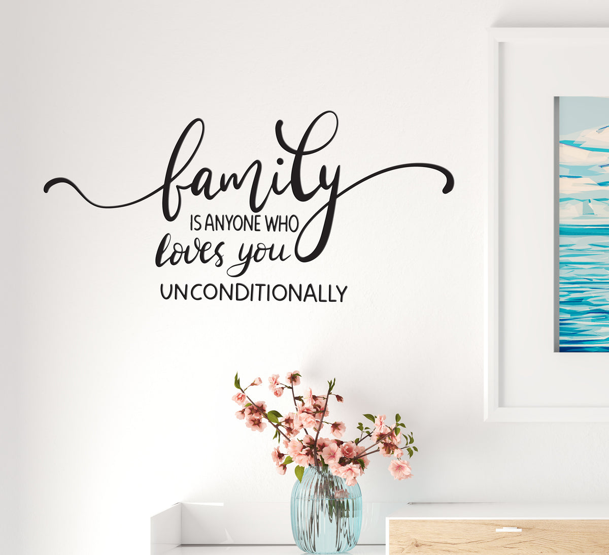 Vinyl Wall Decal Lettering Family Love Inspirational Quote Room Home S ...