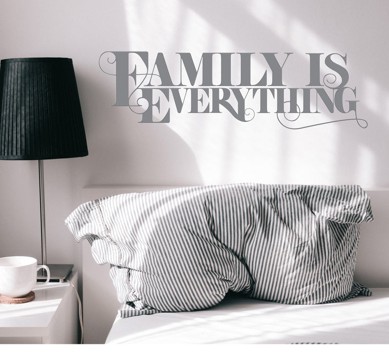 Виниловые наклейки на стену Home Lettering Family Everything Motivation Stickers Mural 35 x 10 дюймов Серый gz312