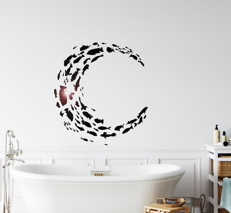 Wall Decal Ocean Bathroom Art Sea Fishes Marine Vinyl Decor gz383