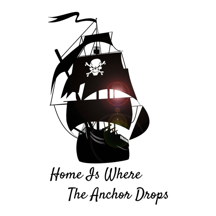 Wall Decal Pirate Ship Ocean Sea Marine Style Vinyl Decor gz391