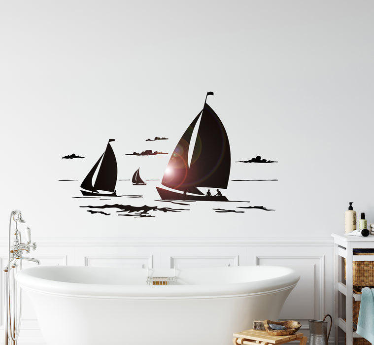 Wall Decal Ocean Sea Decor Yacht Ship Decor Vinyl Decor gz403