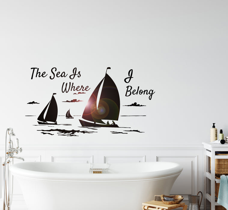 Wall Decal Ocean Sea Marine Yacht Interior Ship Freedom Vinyl Decor gz404