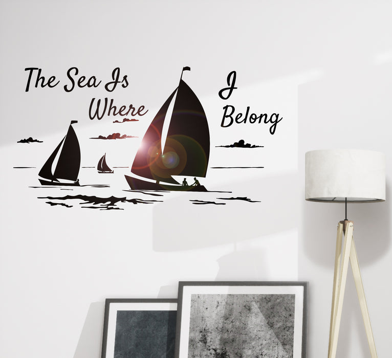 Wall Decal Ocean Sea Marine Yacht Interior Ship Freedom Vinyl Decor gz404