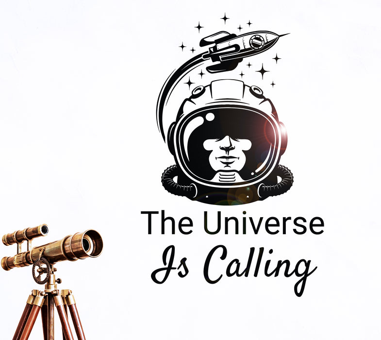 Наклейка на стену Вселенная Астронавт Ракета Звезды Космонавт Космос Виниловый Декор gz409