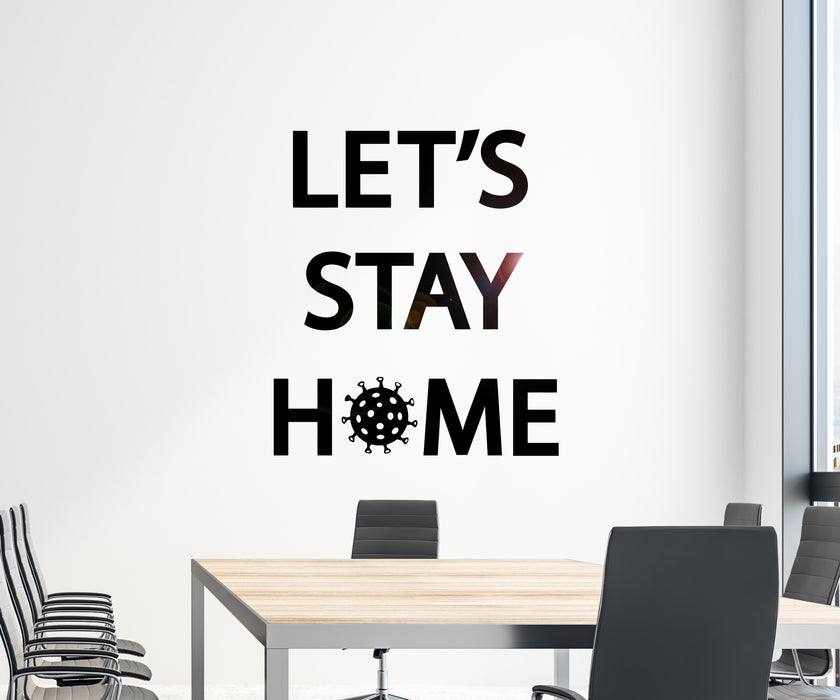 Wall Decal Coronavirus Stay Home Health Interior Vinyl Decor gz425