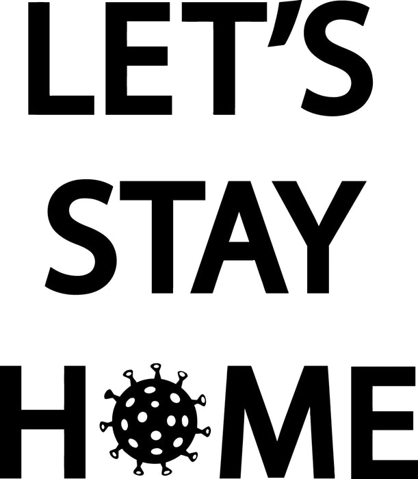 Wall Decal Coronavirus Stay Home Health Interior Vinyl Decor gz425