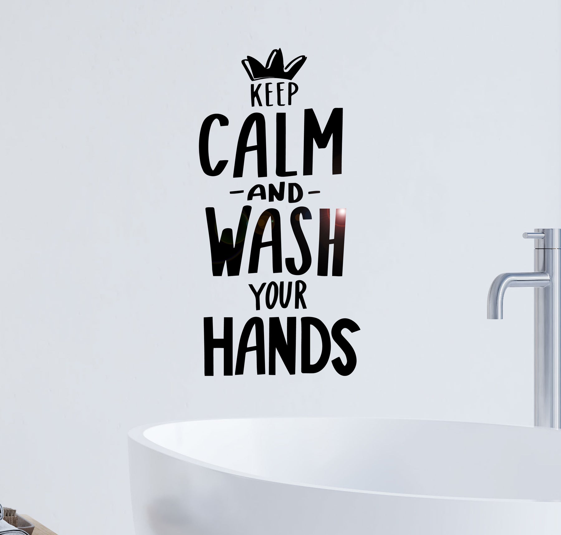 Bathroom Wall Vinyl Wall Art Sticker Decal - Wash Your Hands Use