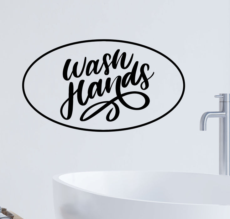 Wall Decal Bathroom Interior Wash Your Hands Vinyl Decor gz429