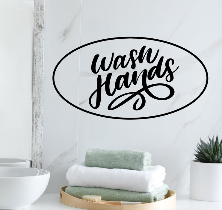 Wall Decal Bathroom Interior Wash Your Hands Vinyl Decor gz429