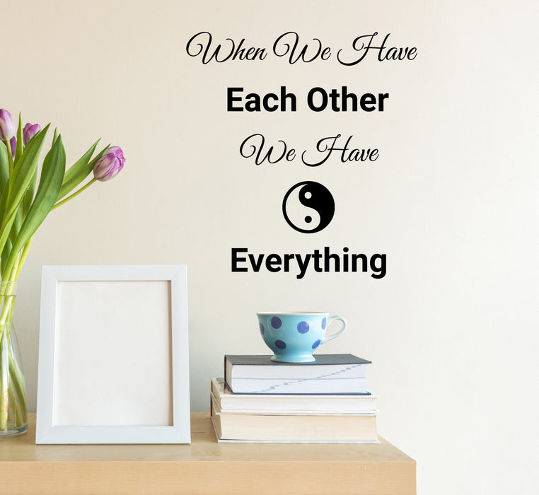 Wall Decal Quote Everything Love Home Family Interior Vinyl Decor Black 22.5 in x 21 in gz432