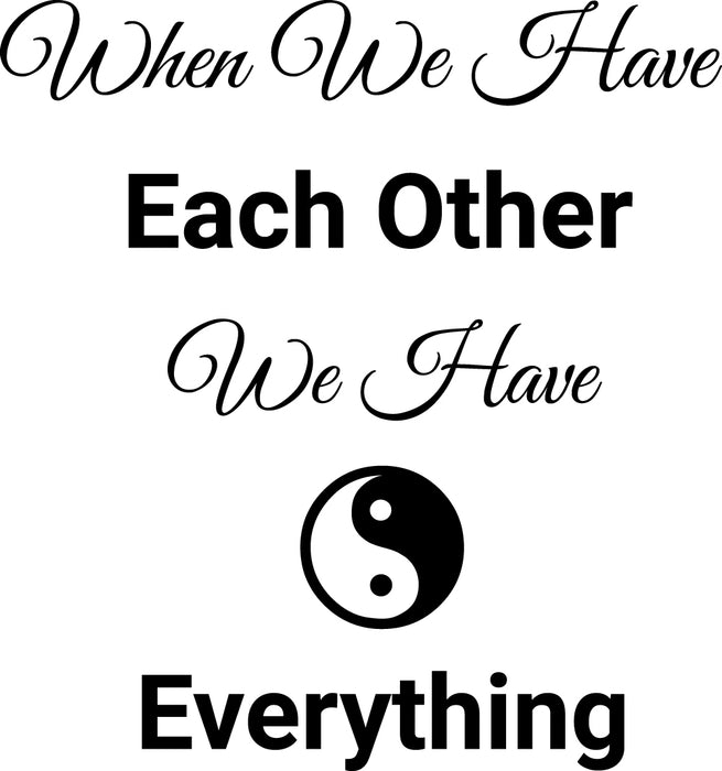 Wall Decal Quote Everything Love Home Family Interior Vinyl Decor Black 22.5 in x 21 in gz432