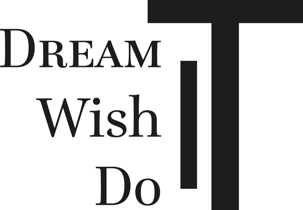 Wall Decal Dream Wish Do It Motivation Phrase Vinyl Decor Black 22.5 in x 15.5 in gz440