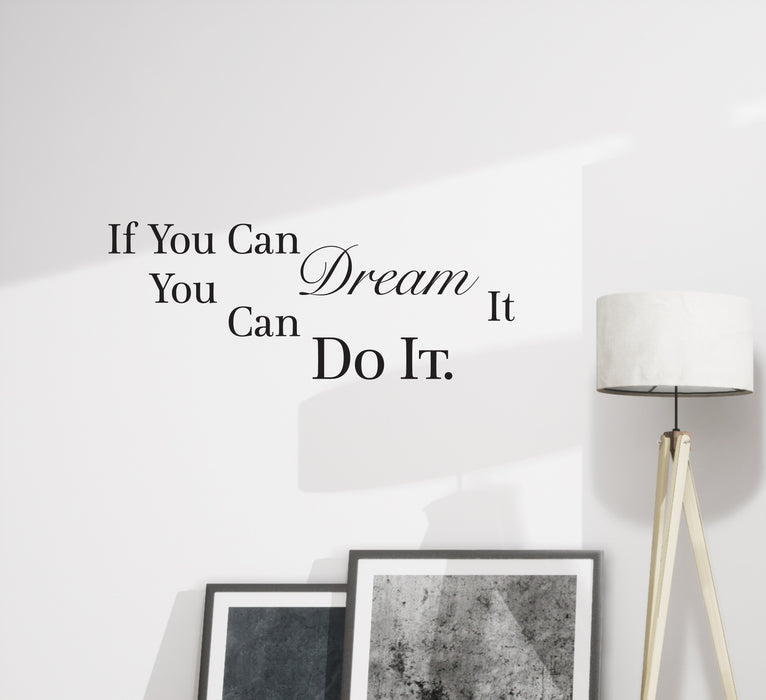 Wall Decal Dream Dreaming Inspirational Quote Words Vinyl Decor Black 22.5 in x 9 in gz453