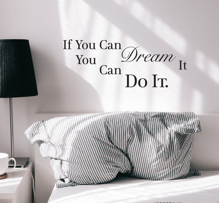 Wall Decal Dream Dreaming Inspirational Quote Words Vinyl Decor Black 22.5 in x 9 in gz453