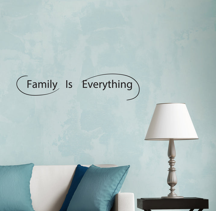 Wall Decal Family Is Everything Love Living Room Vinyl Decor Black 28.5 in x 6 in gz456