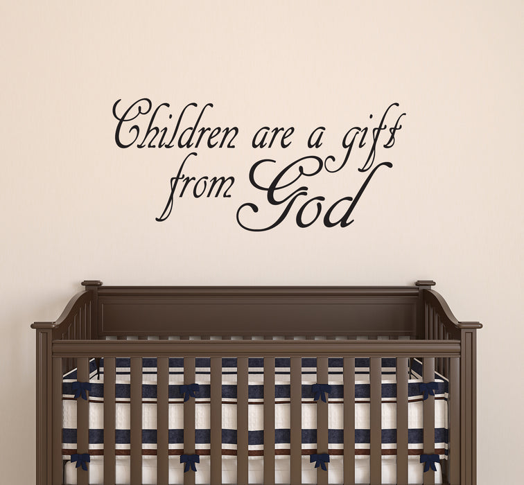 Wall Decal Religion Quote Children God Quote Vinyl Decor Black 22.5 in x 10.5 in gz478