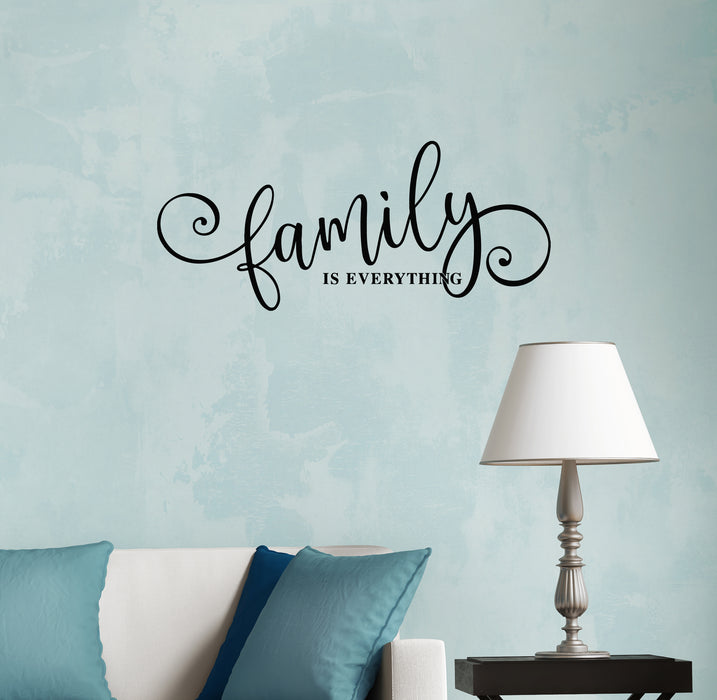 Wall Decal Family Is Everything Home Living Room Vinyl Decor Black 22.5 in x 10 in gz494