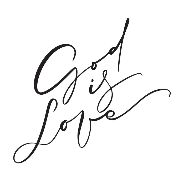 Wall Decal God Is Love Religion Interior Vinyl Decor Black 22.5 in x 21 in gz512