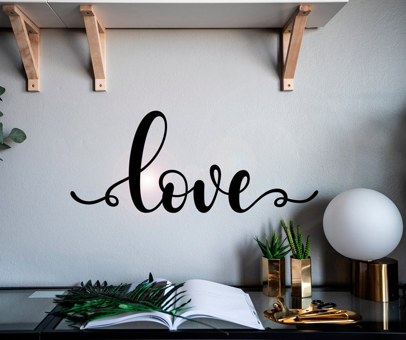 Wall Decal Love Girls Bedroom Positive Interior Vinyl Decor Black 22.5 in x 9 in gz526