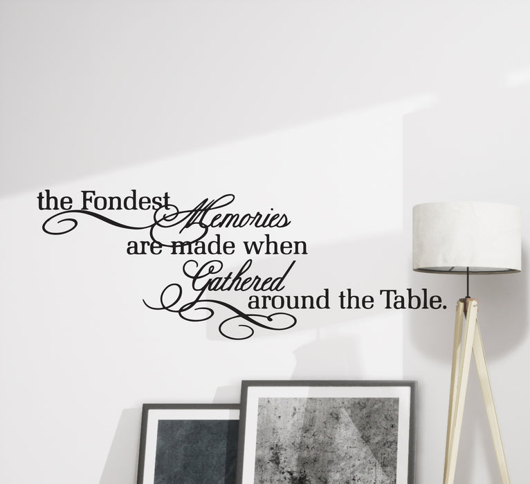 Wall Decal Memories Home Family Quote Interior Vinyl Decor Black 35 in x 13 in gz538
