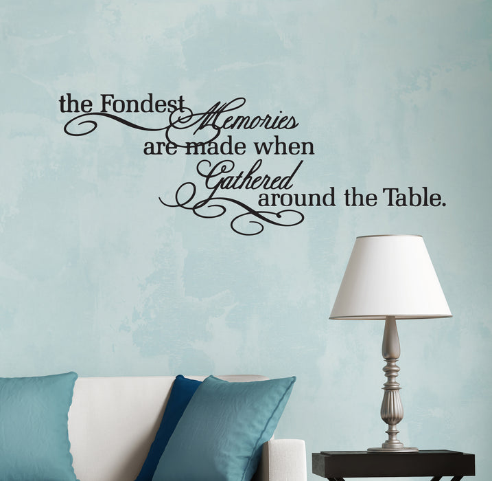 Wall Decal Memories Home Family Quote Interior Vinyl Decor Black 35 in x 13 in gz538