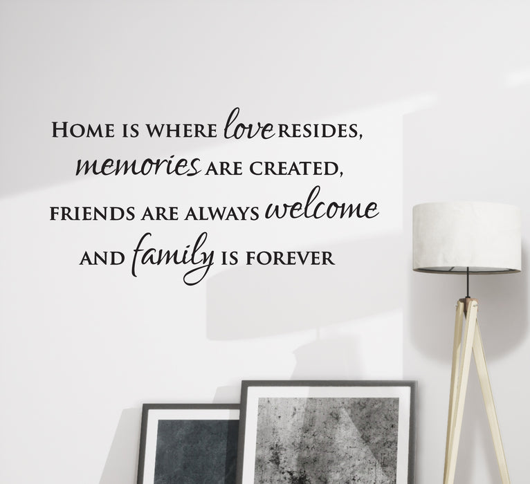 Wall Decal Family Memory Home House Motivational Interior Vinyl Decor Black 35 in x 19 in gz539