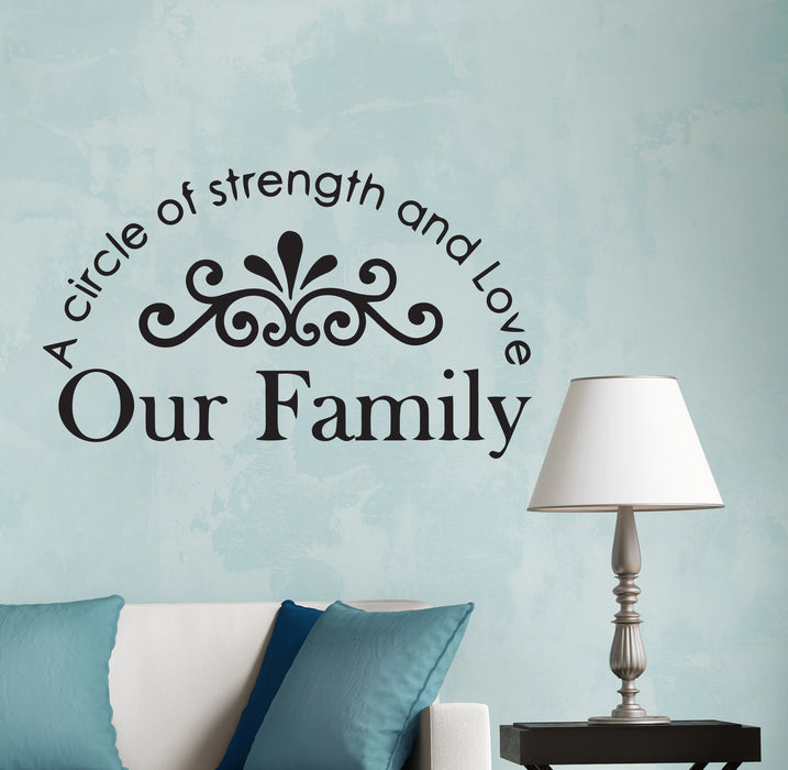Wall Decal Family Home Motivational Phrase Interior Vinyl Decor Black 22.5 in x 13.5 in gz544