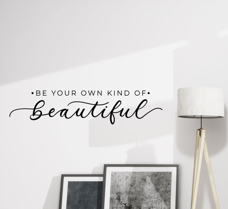 Wall Decal Own Kind Beautiful Girl Bedroom Interior Vinyl Decor Black 35 in x 8 in gz546