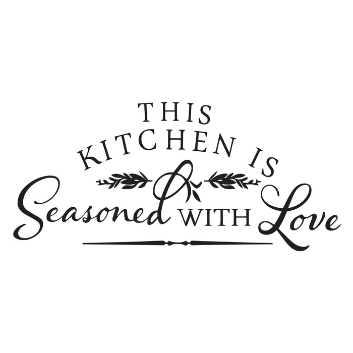 Wall Decal Kitchen Food Restaurant Love Romantic Interior Vinyl Decor Black 35 in x 16 in gz559