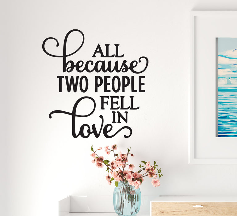 Wall Decal Love Romantic Home Bedroom Interior Vinyl Decor Black 22.5 in x 22 in gz563