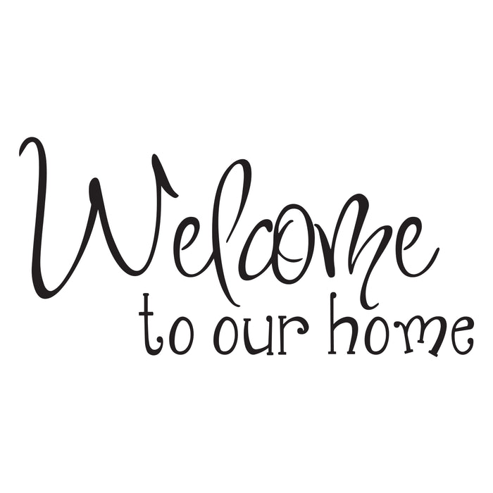 Wall Decal Welcome Home Living Room Interior Vinyl Decor Black 22.5 in x 11 in gz564