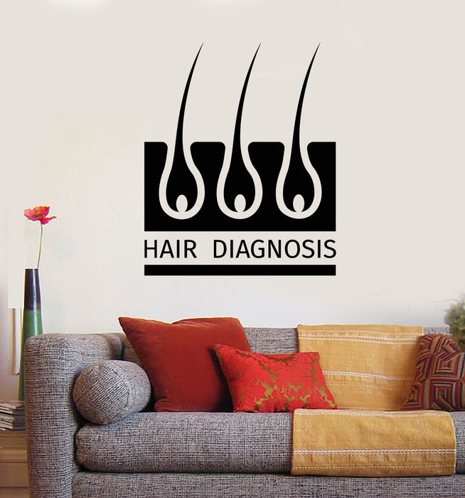 Vinyl Wall Decal Hair Diagnosis Healthy Clinic Dermatology Stickers Mural (g329)