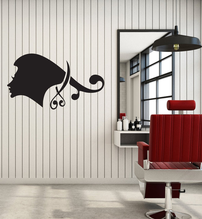Vinyl Decal Wall Sticker Beauty Hair Salon Barbershop Scissors Decor Unique Gift (g059)