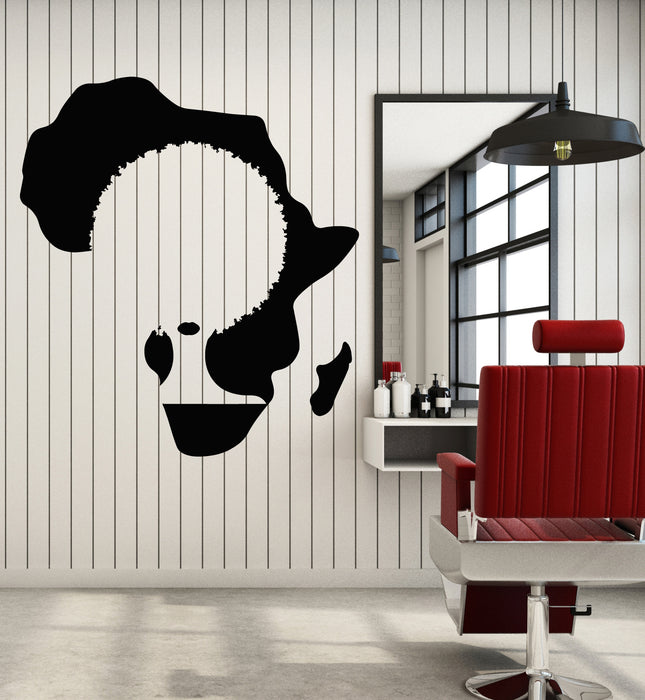 Vinyl Wall Decal African Continent Map Black Lady Lips Afro Style Stickers Mural (g2187)