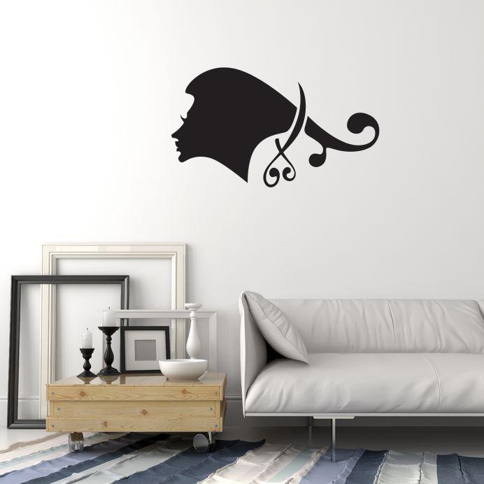 Vinyl Decal Wall Sticker Beauty Hair Salon Barbershop Scissors Decor Unique Gift (g059)