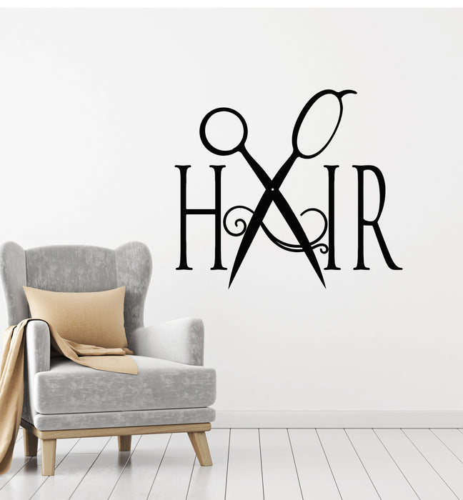 Vinyl Wall Decal Barber Hairstyle Hair Stylist Hair Salon Beauty Stickers Mural (g836)