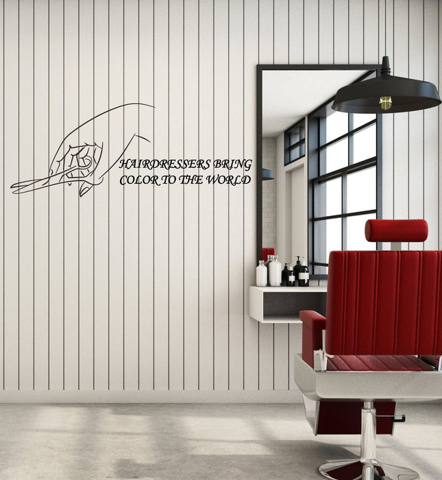 Autocollant mural en vinyle avec citation de coiffeur, salon de coiffure, styliste, coiffure, autocollants muraux (ig5434)