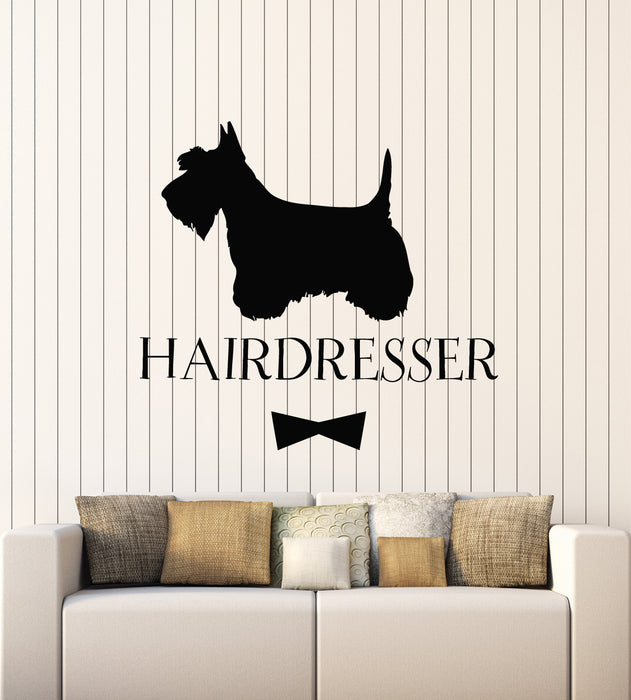 Vinyl Wall Decal Animals Barber Pet Shop Haircut Salon Hairdresser Stickers Mural (g6317)