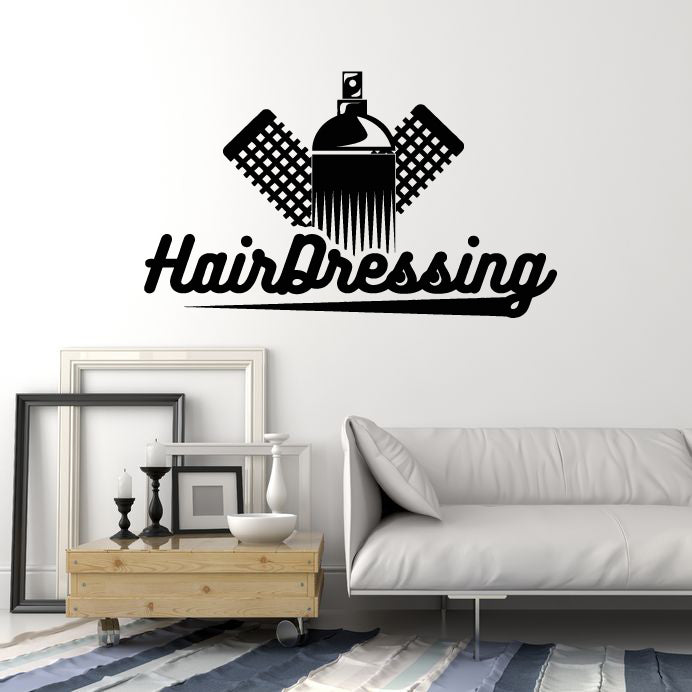 Vinyl Wall Decal Hairdressing Salon Beauty Studio Hair Stylist Barber Shop Stickers Mural (g3491)