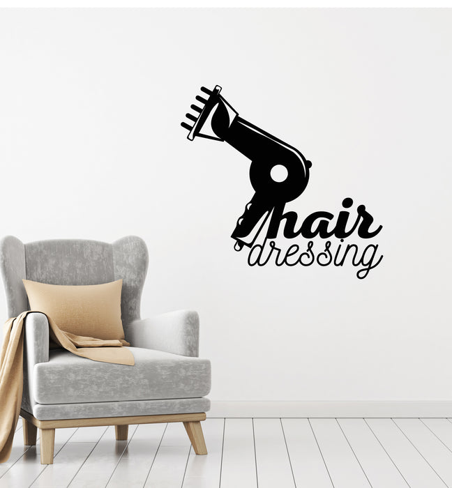 Vinyl Wall Decal hairdressing Hairdryer Hair Tools Barber Shop Stickers Mural (g3493)