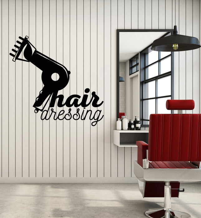 Vinyl Wall Decal hairdressing Hairdryer Hair Tools Barber Shop Stickers Mural (g3493)