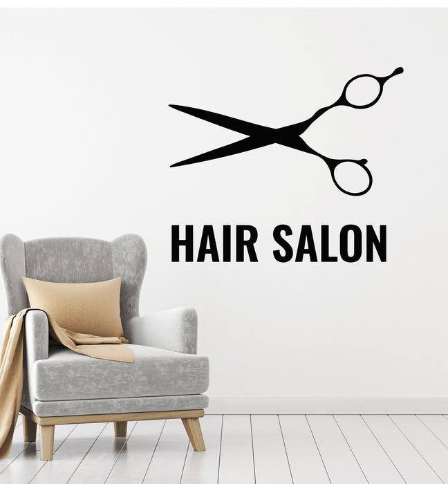 Vinyl Wall Decal Hair Tools Hairdresser Scissors Beauty Salon Stickers Mural (g6313)