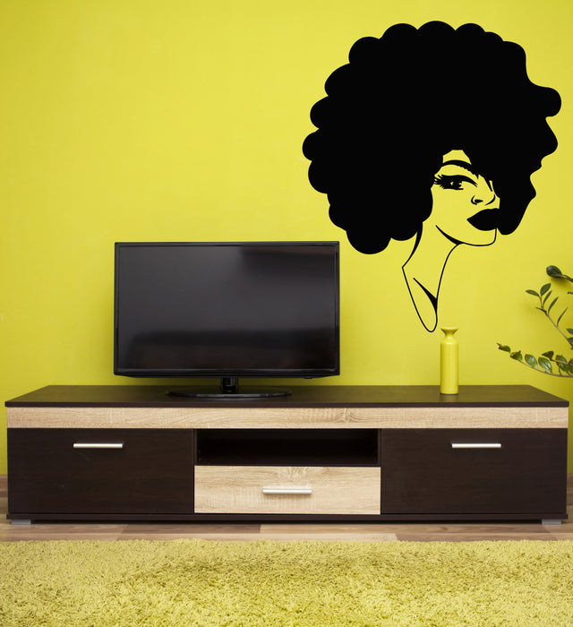 Vinyl Wall Decal Hairstyle Woman Head Beauty Hair Salon Stickers Mural (g5210)